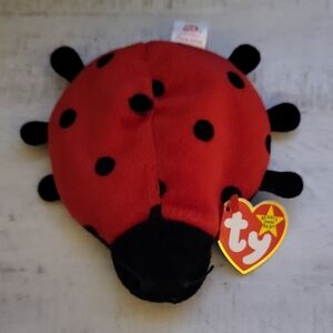 Ty Beanie Baby "Lucky" Plush Red and Black Ladybug